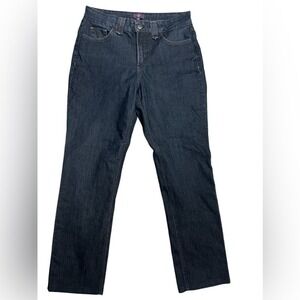 NYDJ Straight Leg Denim‎ Jeans Women's Size 10 Dark Wash Blue Jeans